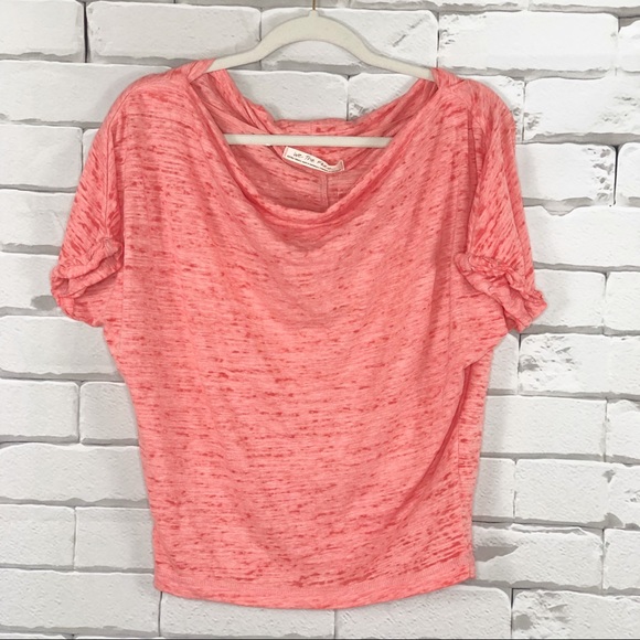 Free People Astrid Convertible Neck T-Shirt Red XS - Picture 2 of 7